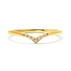 Wishbone Crown Ethical Gold Ring