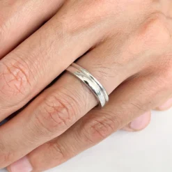 Freedom Ethical Gold Ring: 2 Bands -Plant Bargain Shop FreedomEthicalGoldWeddingRing2Bandshand1a