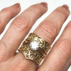Artisan Filigree Ethical Gold Jacket Ring 17 Artisan Filigree Ethical Gold Jacket Ring -Plant Bargain Shop IMG 2320 1