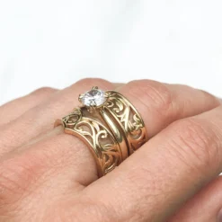 Artisan Filigree Ethical Gold Jacket Ring 18 Artisan Filigree Ethical Gold Jacket Ring -Plant Bargain Shop IMG 2321 1