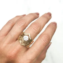 Artisan Filigree Ethical Gold Wishbone Jacket Ring -Plant Bargain Shop IMG 2622 1