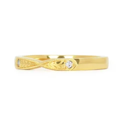Amare Laurus Ethical Gold And Diamond Wedding Ring -Plant Bargain Shop LE9419 1
