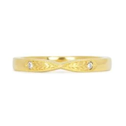Amare Laurus Ethical Gold And Diamond Wedding Ring
