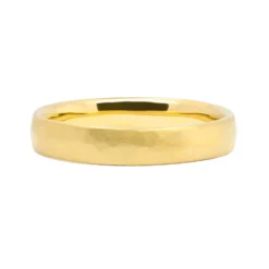 Court Hammered & Matt Ethical Gold Wedding Ring, Medium