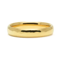 Court Hammered & Polished Ethical Gold Wedding Ring, Medium
